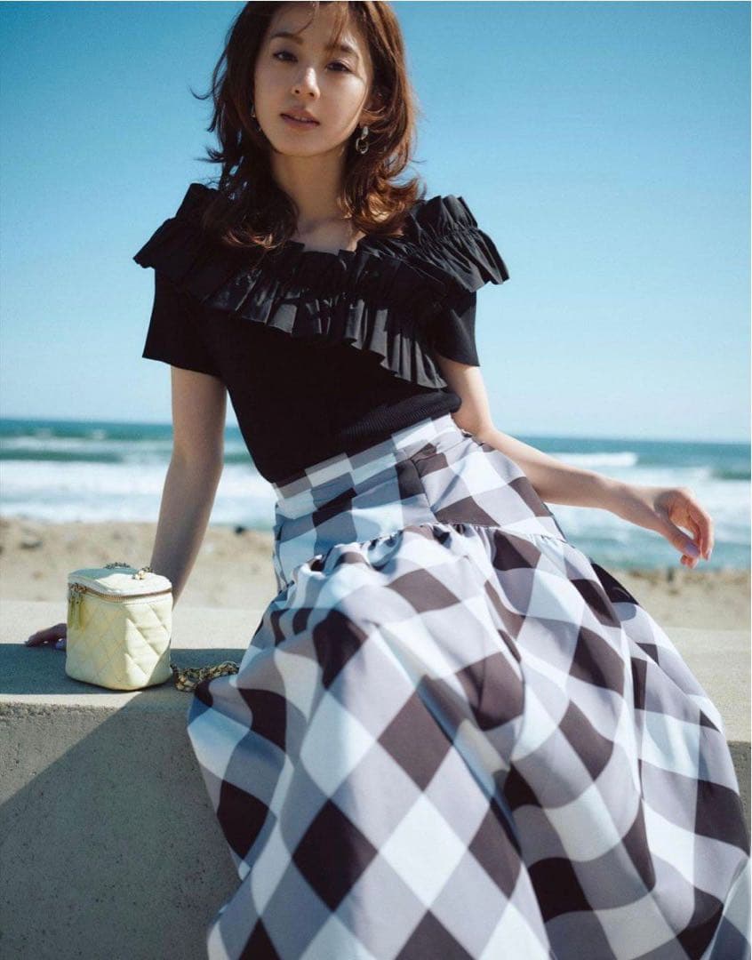 ジャスグリッティー タックフレアスカート ギンガムチェック - メルカリ