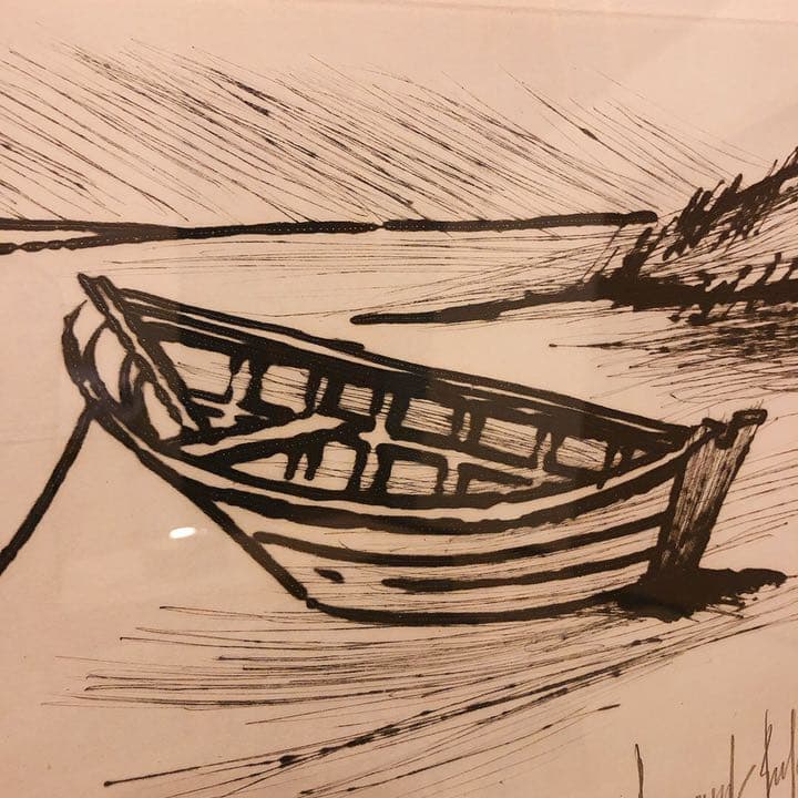 ベルナール・ビュッフェ『平底漁船』 10/120 ドライポイント - メルカリ