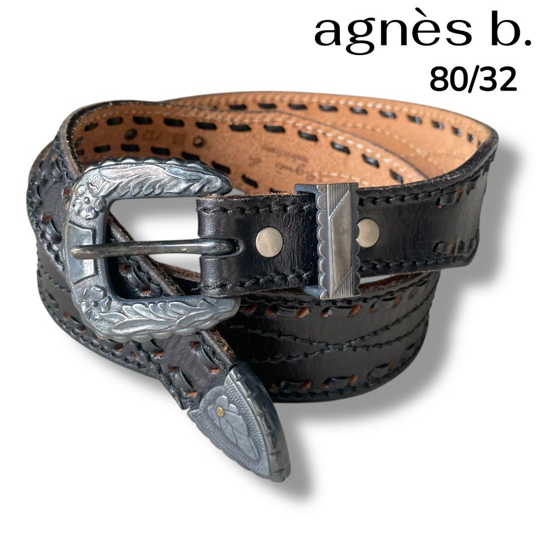 agnes b. アニエスベー レザー ウエスタン デザイン ベルト W32 2026年最新】Agnes b ベルトの人気アイテム - メルカリ