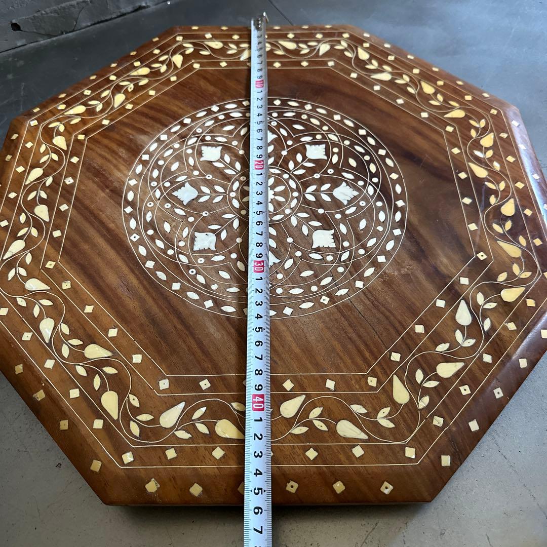 お値下げ❣️ヴィンテージ 折りたたみ8角ティーテーブル