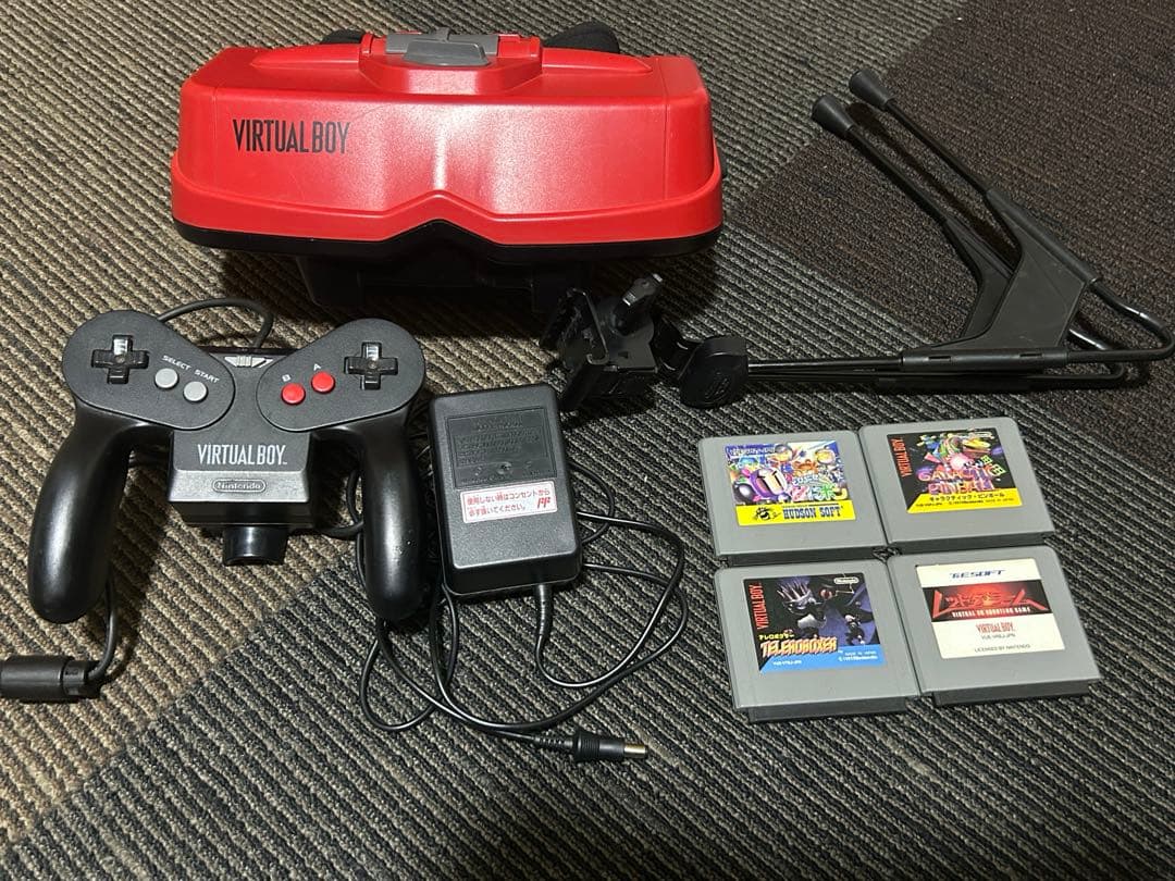 バーチャルボーイ　本体+コントローラー・ゲーム4本 楽天市場】【中古】《レトロ》バーチャルボーイ本体+ゲームソフト4本