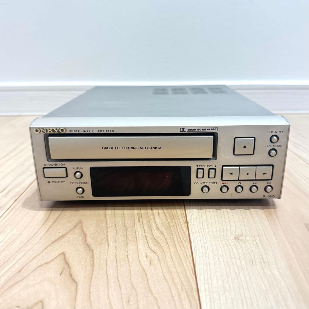 【希少】　ONKYO カセットテープデッキ　コンポ　K-505 動作確認済
