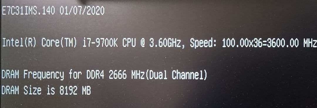 Intel Core i7-9700K CPU 第9世代
