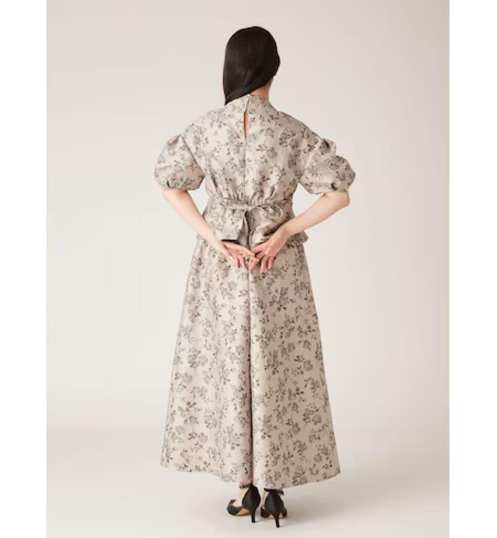 LILY BROWN ヴィンテージローズジャガードドレス リリー ブラウン