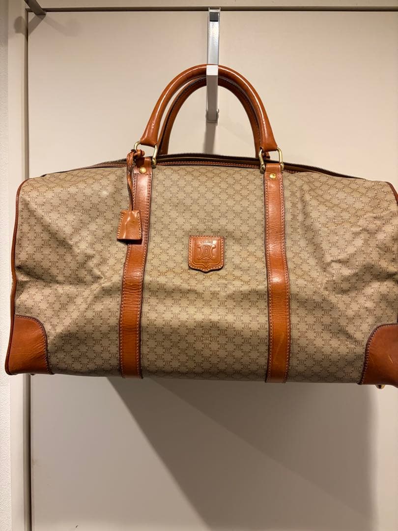 セリーヌ ボストンバック 大容量 マカダム柄 トリオンフ ✳︎南京錠無し CELINE(セリーヌ) macadam pattern boston bag マカダム柄 ボストン
