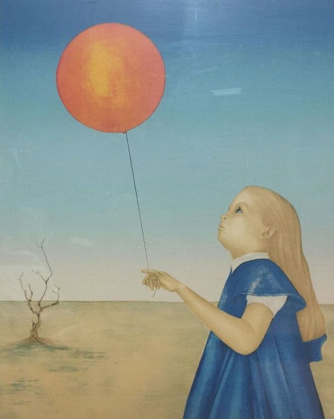 風船と少女の絵 エイボン カンパーナ Avon Campana - メルカリ