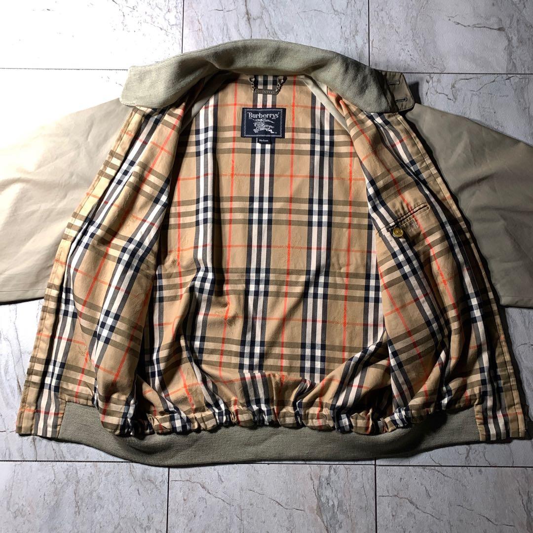 90s Burberrys ギャバジン スイングトップ ハリントンジャケット M