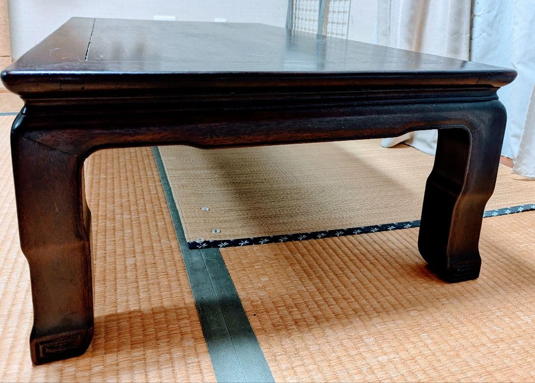 黒檀座卓(ローテーブル、骨董、古道具)取りに来てくれる方のみ - メルカリ