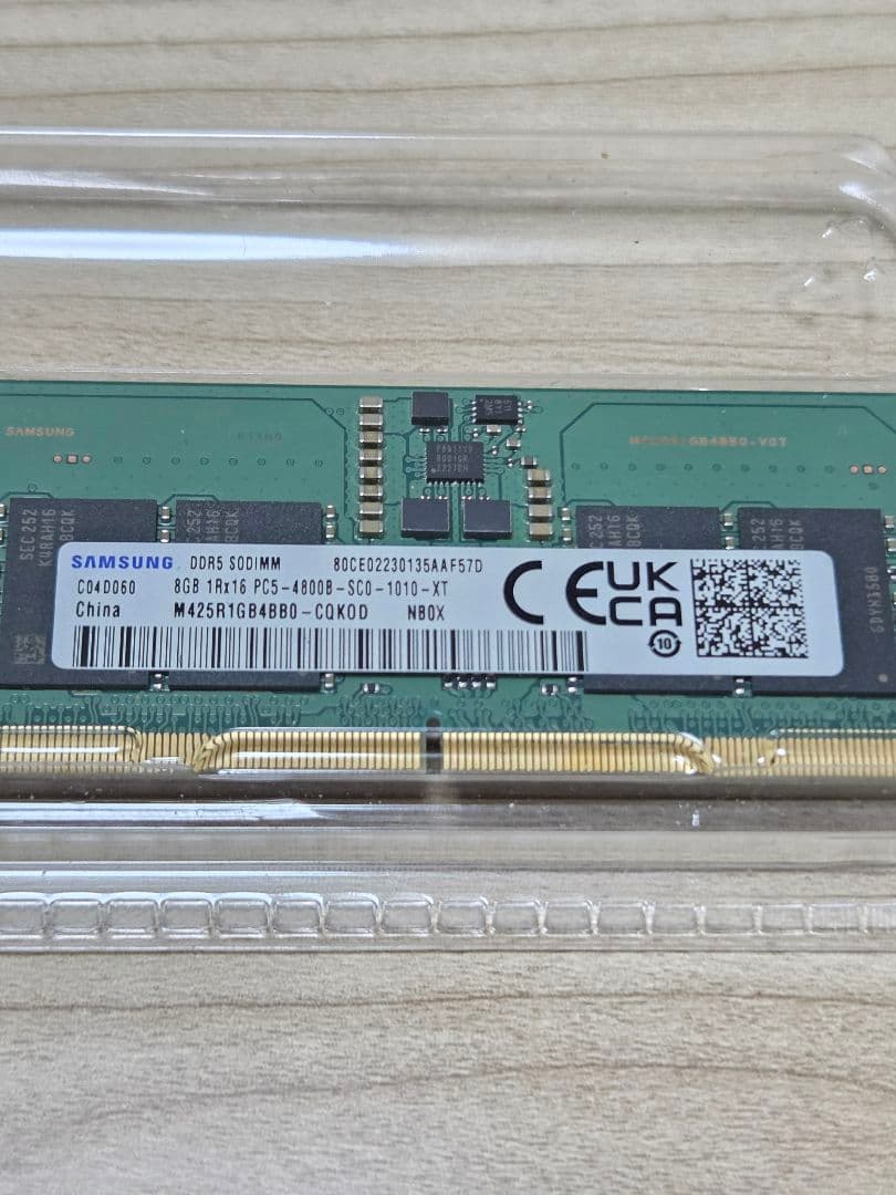 16GB Samsung DDR5 8GBx2 SO-DIMM 4800 メモリ
