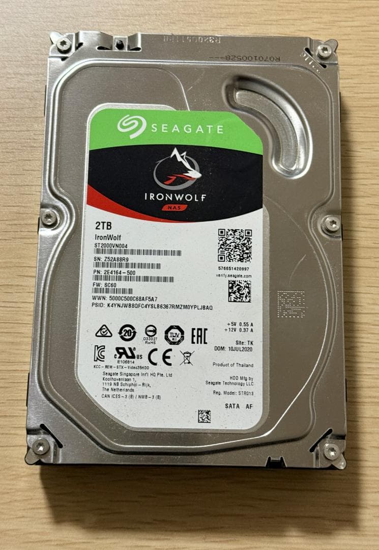 Seagate IronWolf 2TB HDD ST2000VN004 - メルカリ