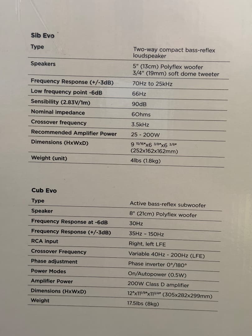 Focal Sib Evo 5.1 ホームシアター スピーカーセット