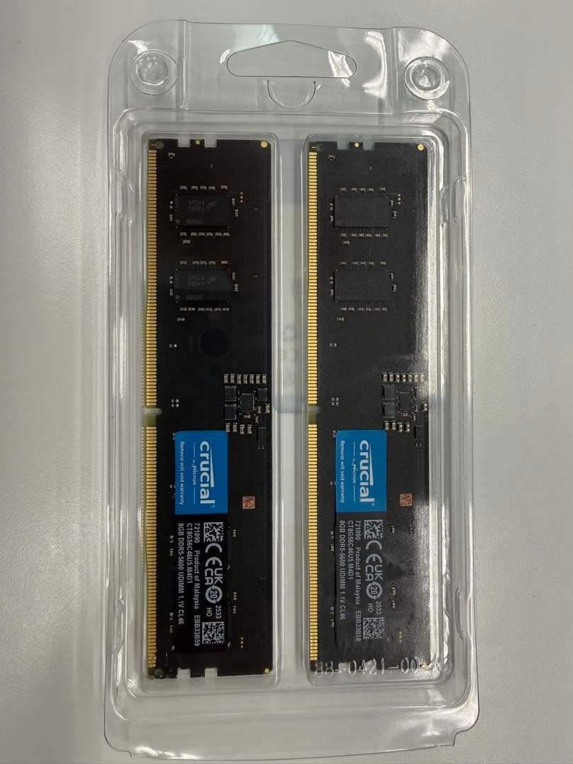 Crucial DDR5-5600 16GB (2x8GB) メモリキット