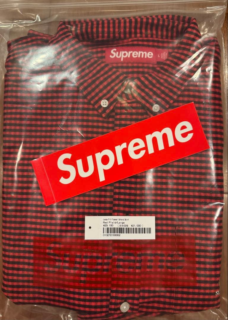 Supreme Loose Fit Flannel Oxford Shirt L - メルカリ