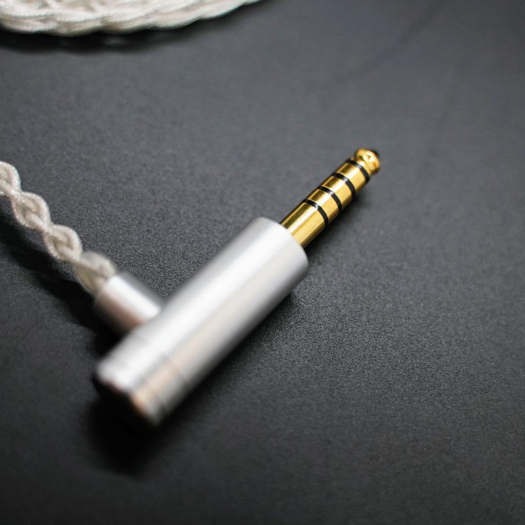 【1点のみ】7N粒子単結晶銅銀メッキ リッツ構造　IE500 4.4mm L字