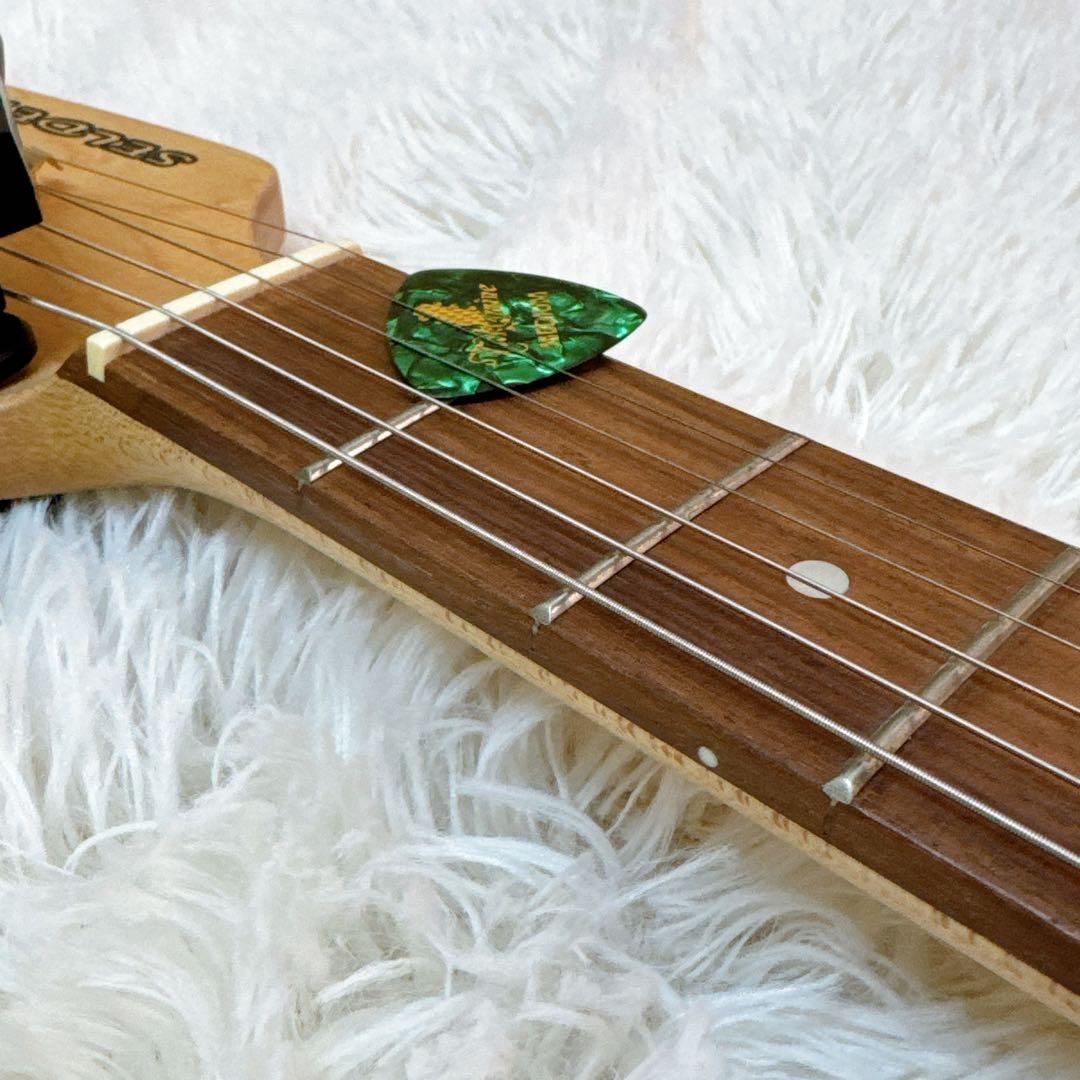 Selder ストラトタイプ ブラック/ゴールドパーツ 初心者向け オマケ