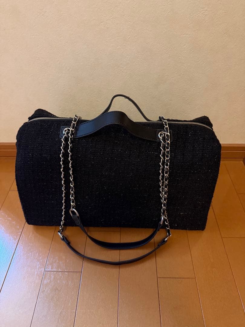 Darich ボストンバッグ 黒 ツイード