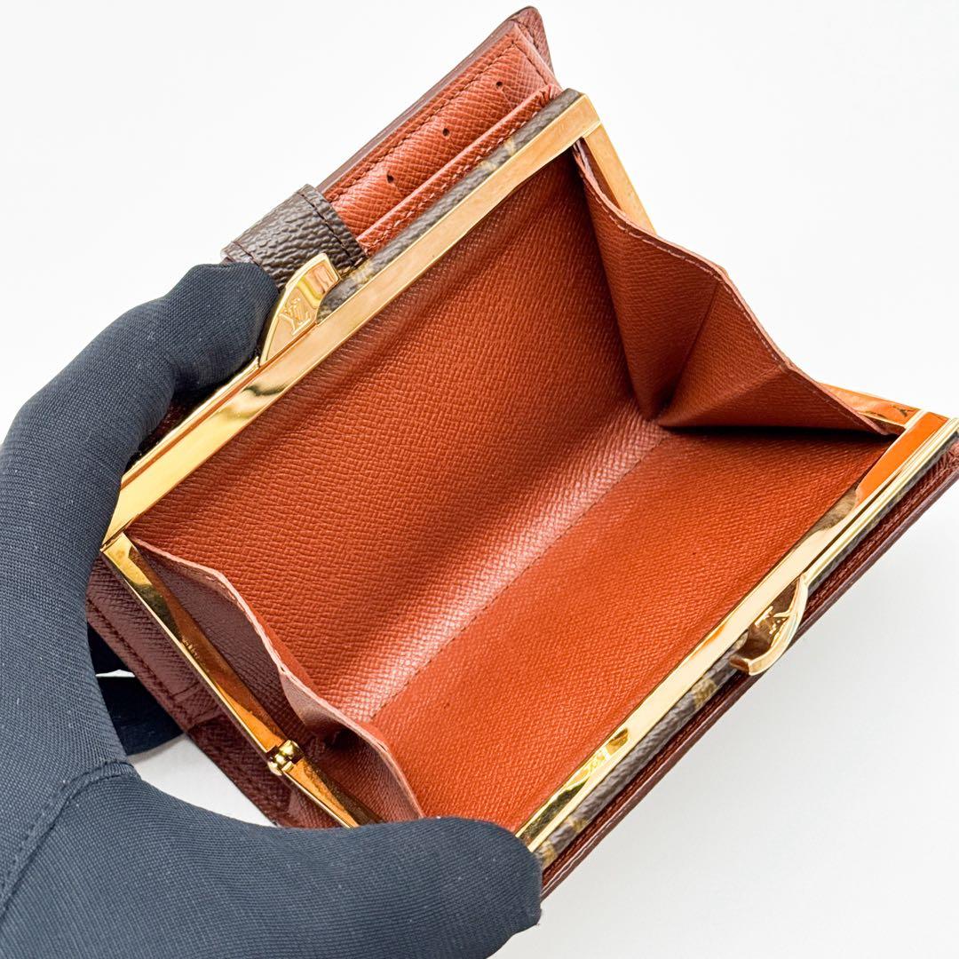 ルイヴィトン モノグラム ヴィエノワ 二つ折り 折り財布 がま口