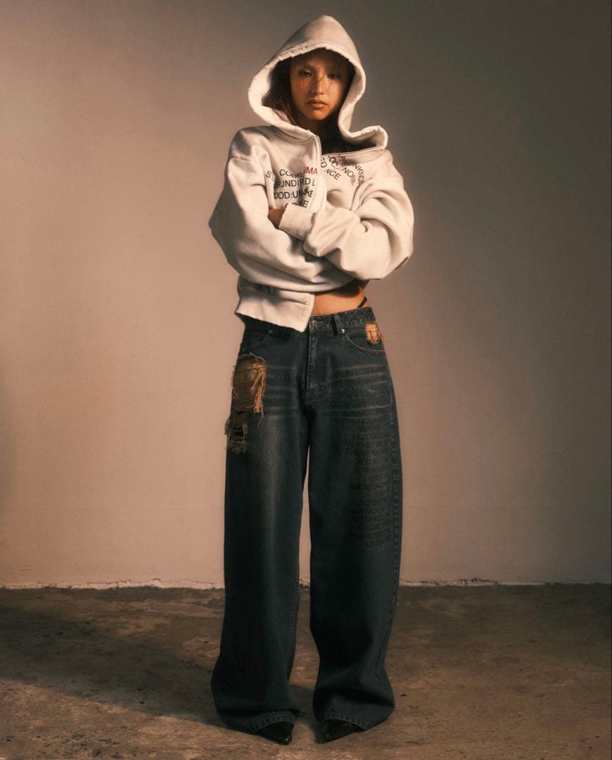 unmapped Washed out script jeans Mサイズ entire studios - 【25SS】デム ジーンズ デニムパンツ / DEM JEANS