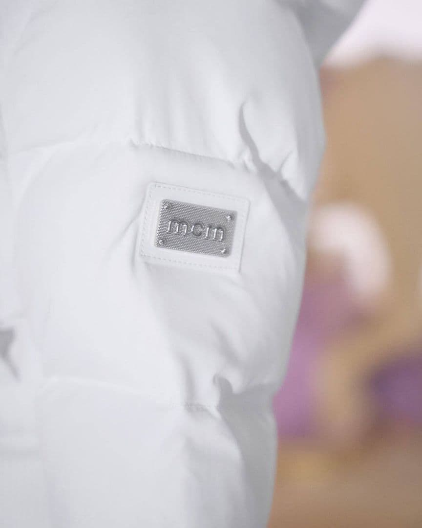 ミシェルマカロン ファーフードショートダウン ホワイト XSサイズ