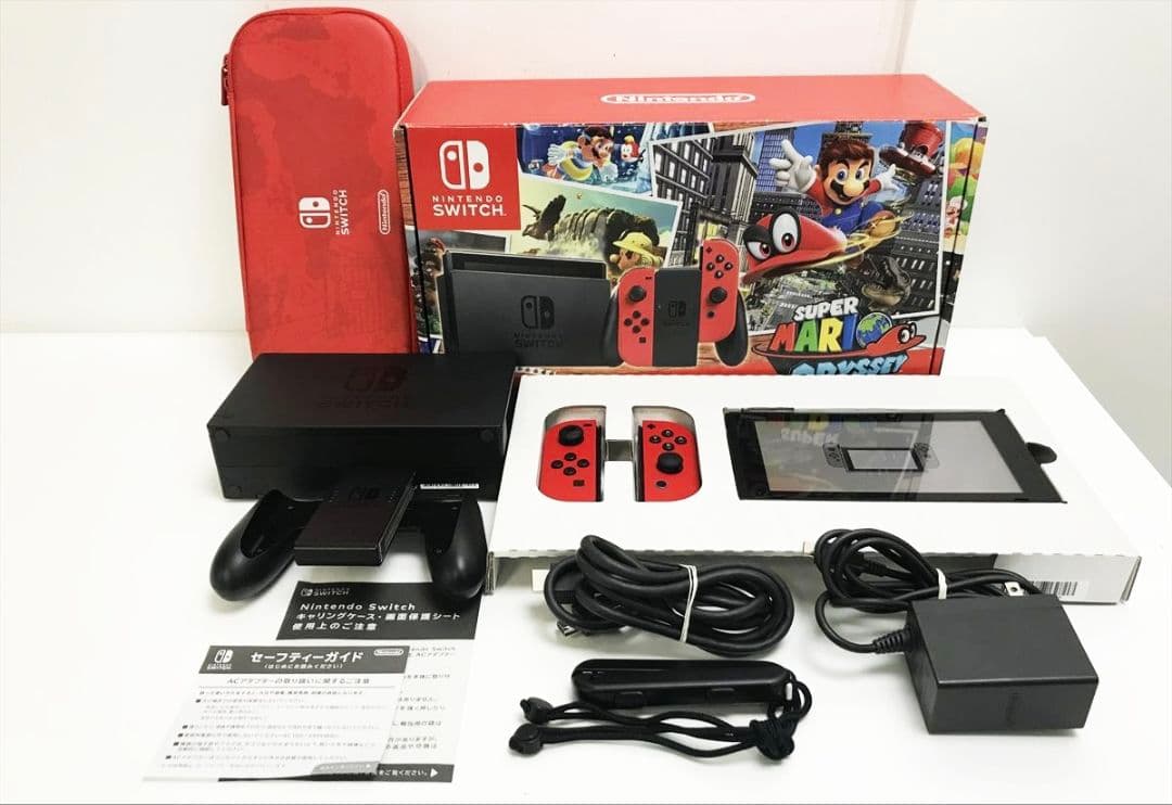 Nintendo Switch 赤色 本体 動作確認済み - メルカリ