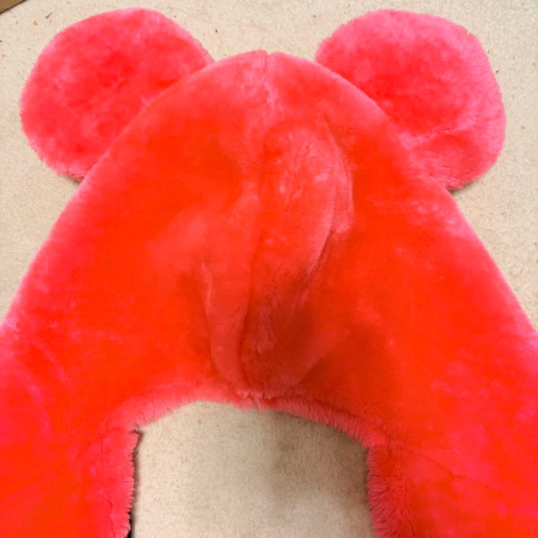 ディズニーリゾート ミッキー 1983年ロゴ ピンク マフラーキャップ