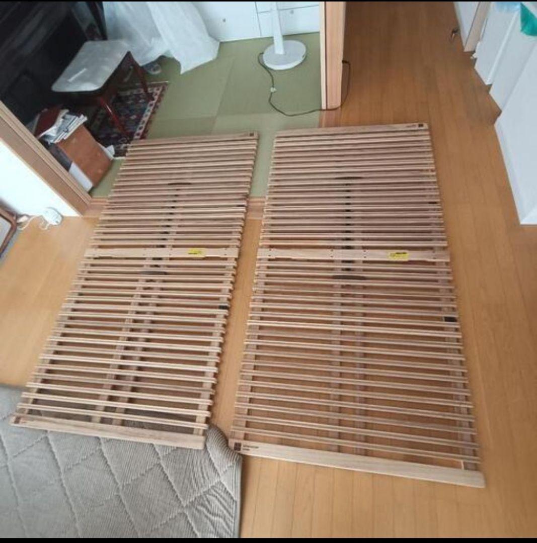 【2台セット】すのこベッドシングル。簡単布団干し「みやび格子」〔エアライズ〕 楽天市場】【5%OFFクーポン対象】グッドデザイン賞受賞 すのこベッド