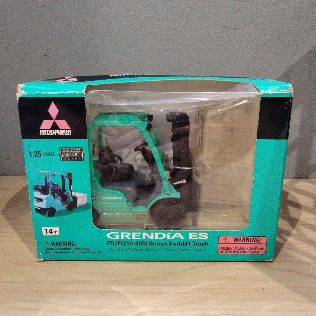 9 レア　三菱重工　フォークリフト　ミニカー　フィギュア　GRENDIA 三菱重工「1/25 MITSUBISHI フォークリフト」GRENDIA ミニカー｜Yahoo