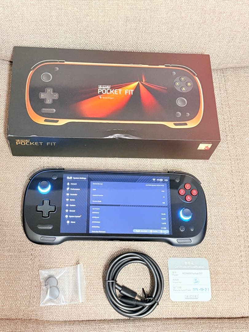 Konkr Pocket Fit 8GB+128GB ファントムブラック KONKR Pocket FIT（コンカー）Androidゲーム機 Snapdragon G3 Gen 3