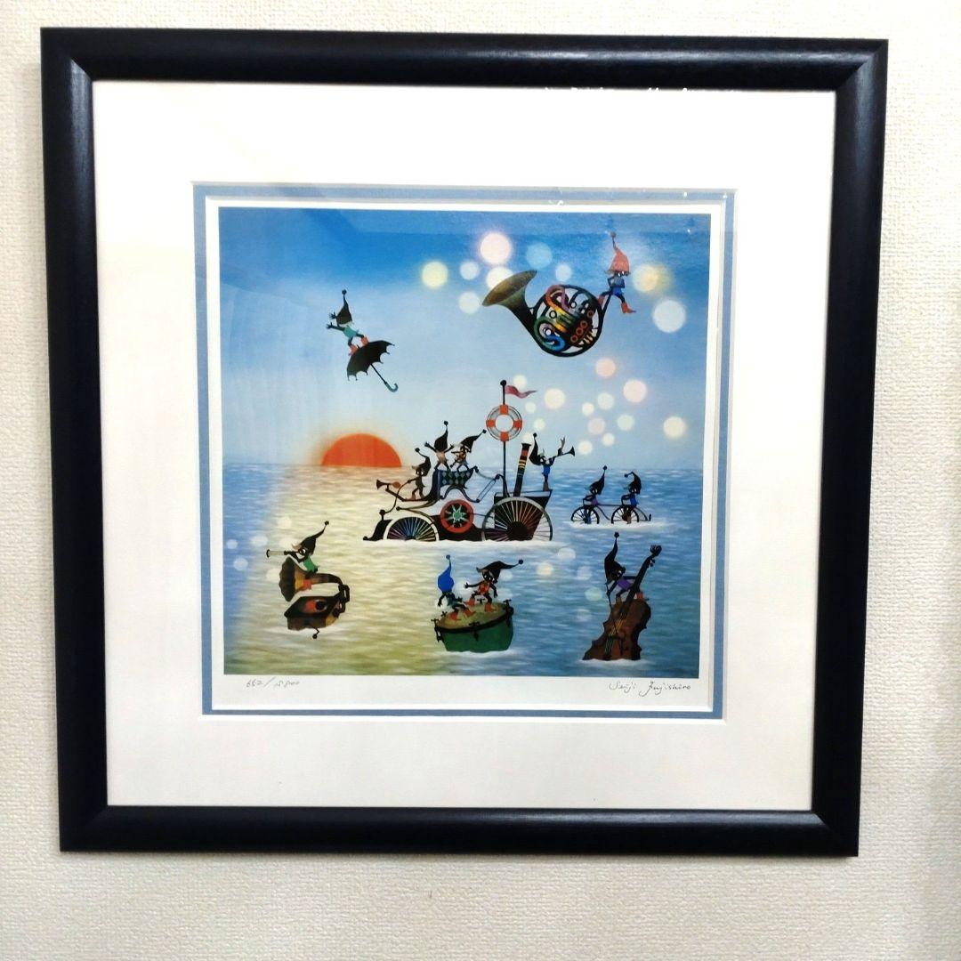 超美品‼️】藤城清治「こびとの旅立ち」 - メルカリ