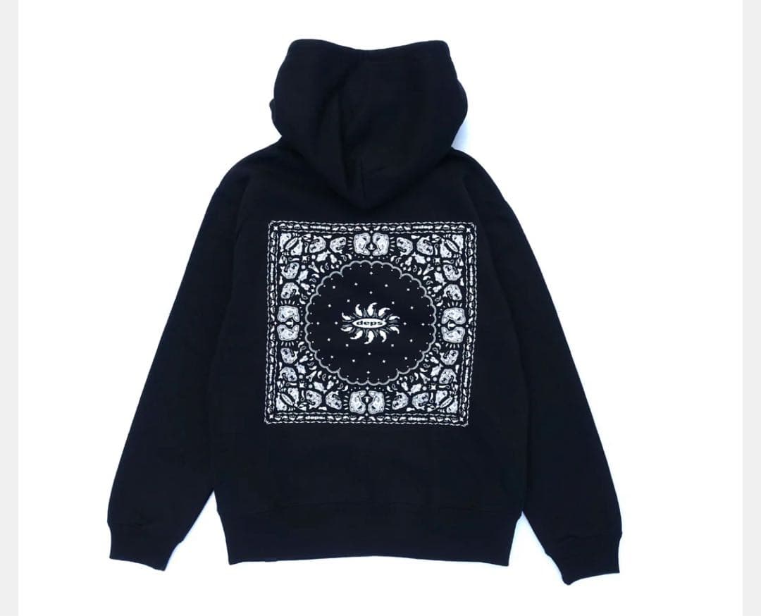 deps BANDANA HOODIE BLACK バンダナフーディー 黒 - ウェア一 番 安い