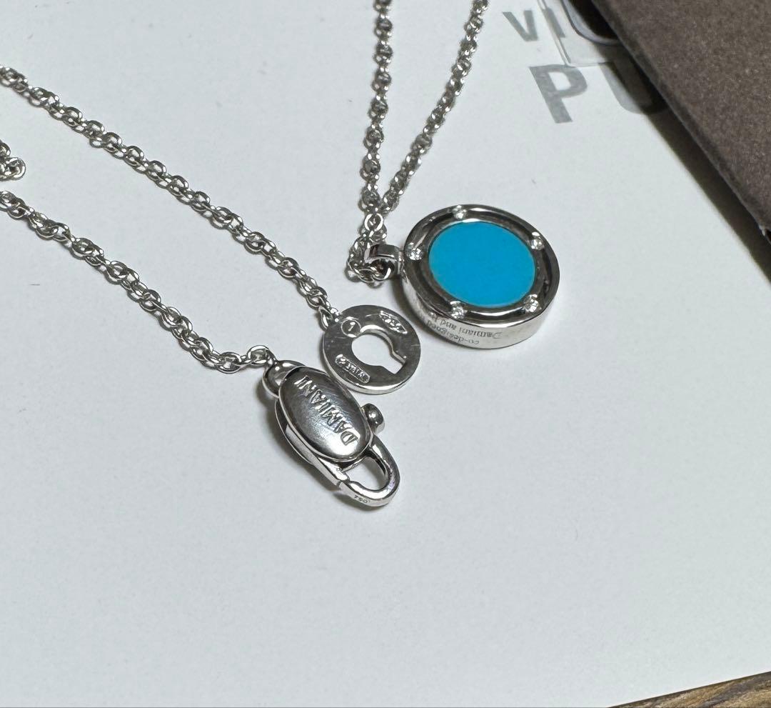 DAMIANI ターコイズ Dサイド ネックレス ダイヤ ホワイトゴールド