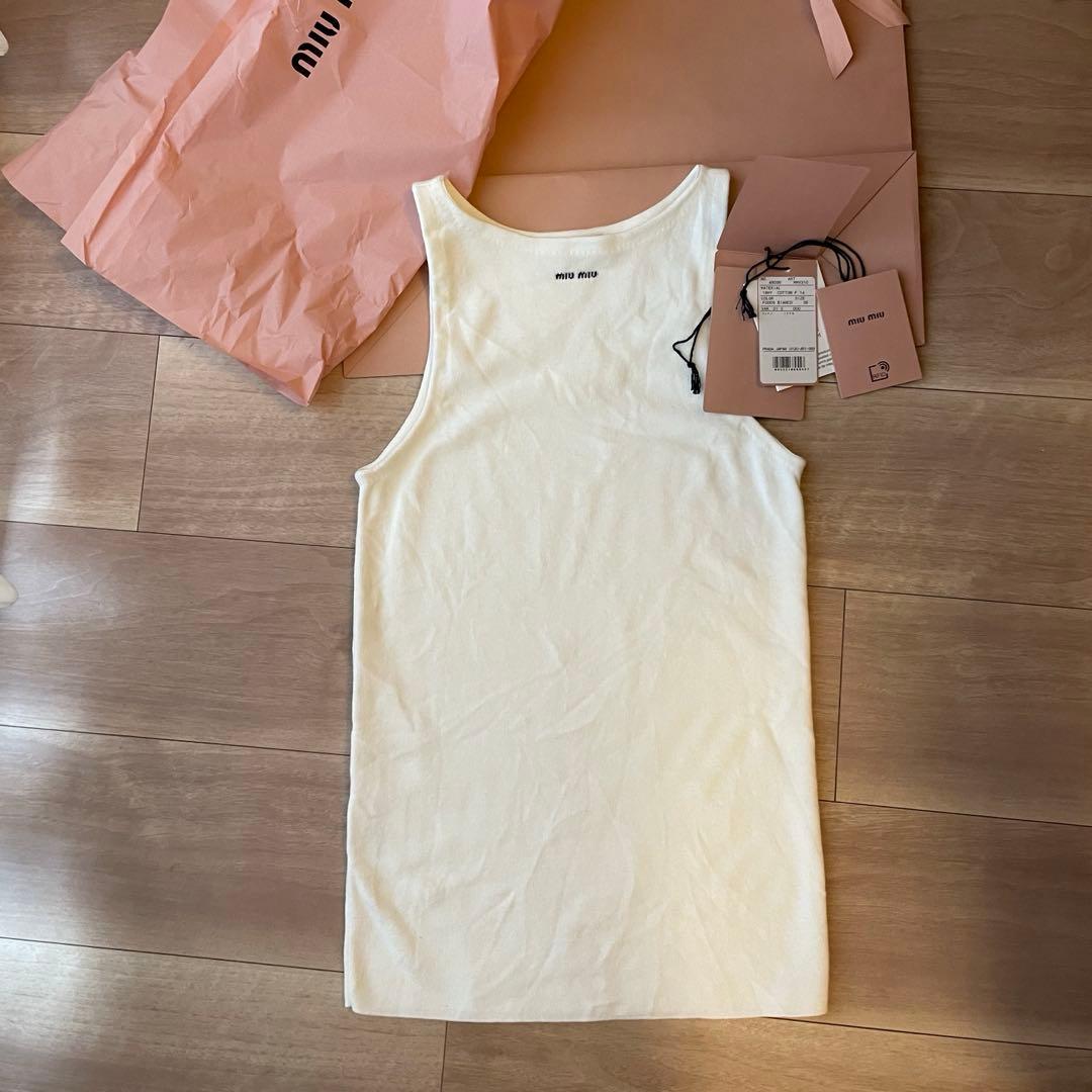MIUMIU ミュウミュウ 2025 新作 コットンニット トップス 36 美品