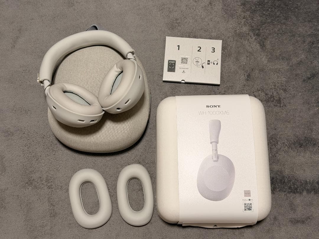 美品 SONY WH-1000XM6 プラチナシルバー 箱つき