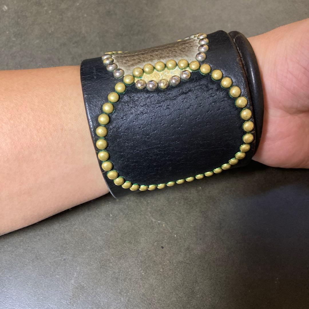 WOLF'S HEAD レザー ブレスレット キムタク 70mm - メルカリ