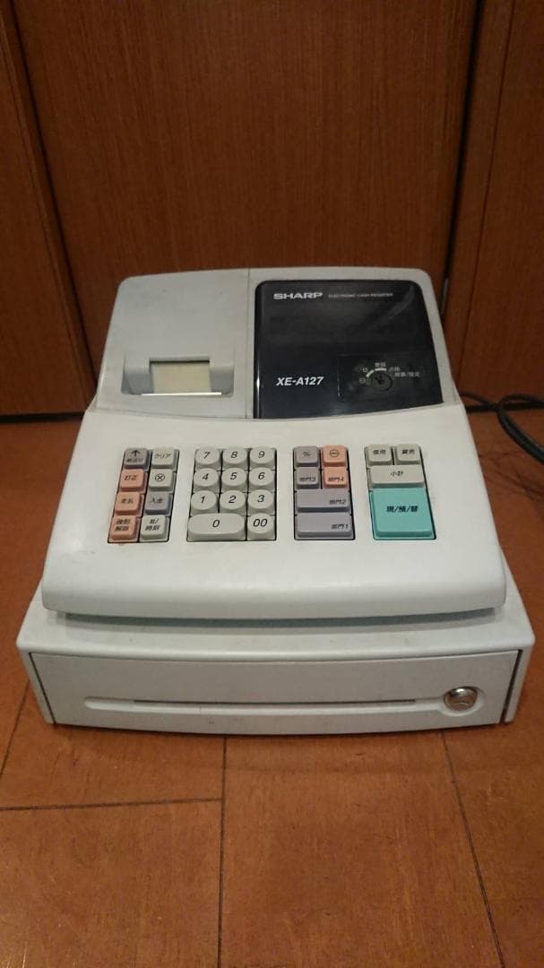 SHARP 電子レジスター XE-A127 店舗用品 レジ ドロワーキー無し - メルカリ