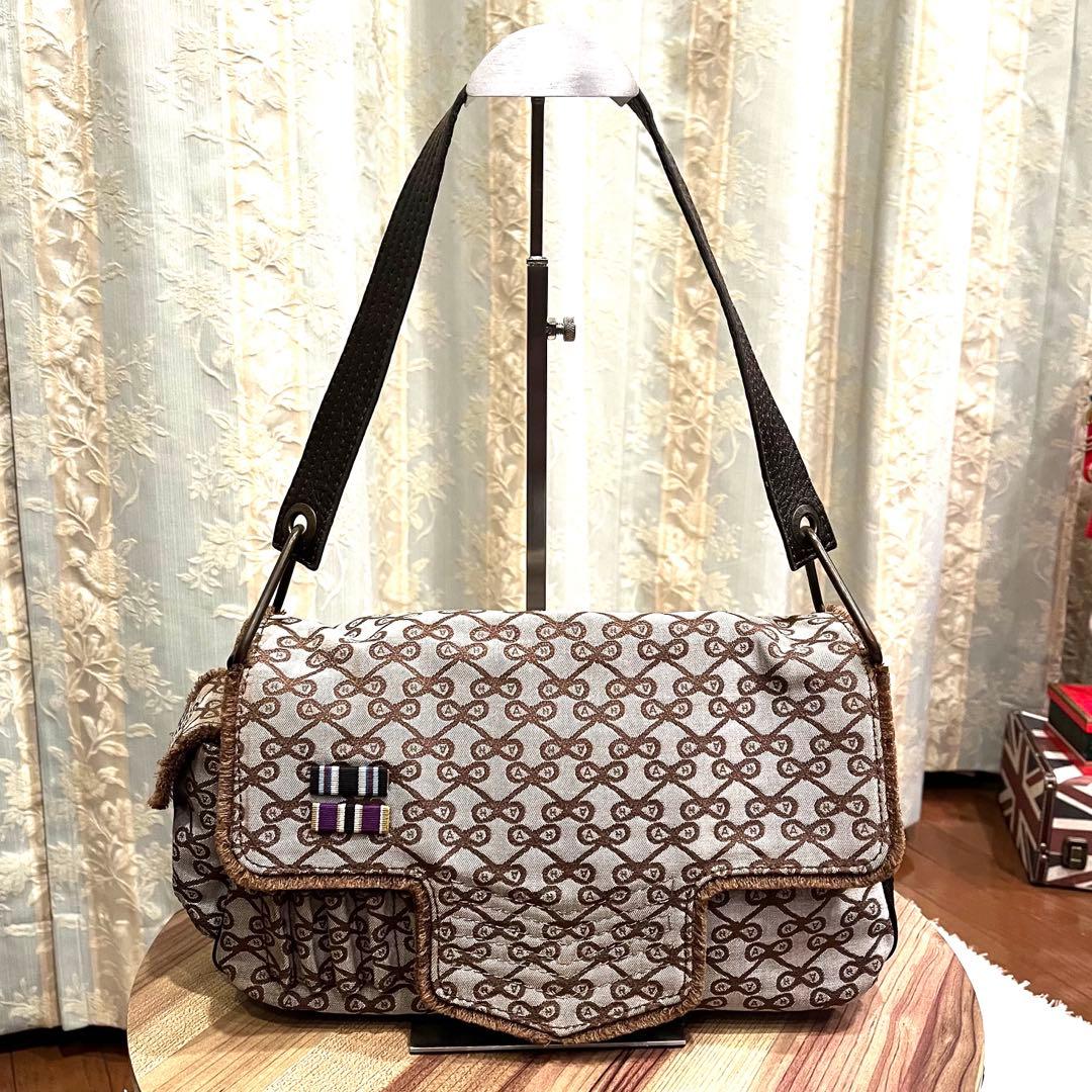 ✨希少✨アニヤハインドマーチ ショルダーバッグ キャンバス レザー 総