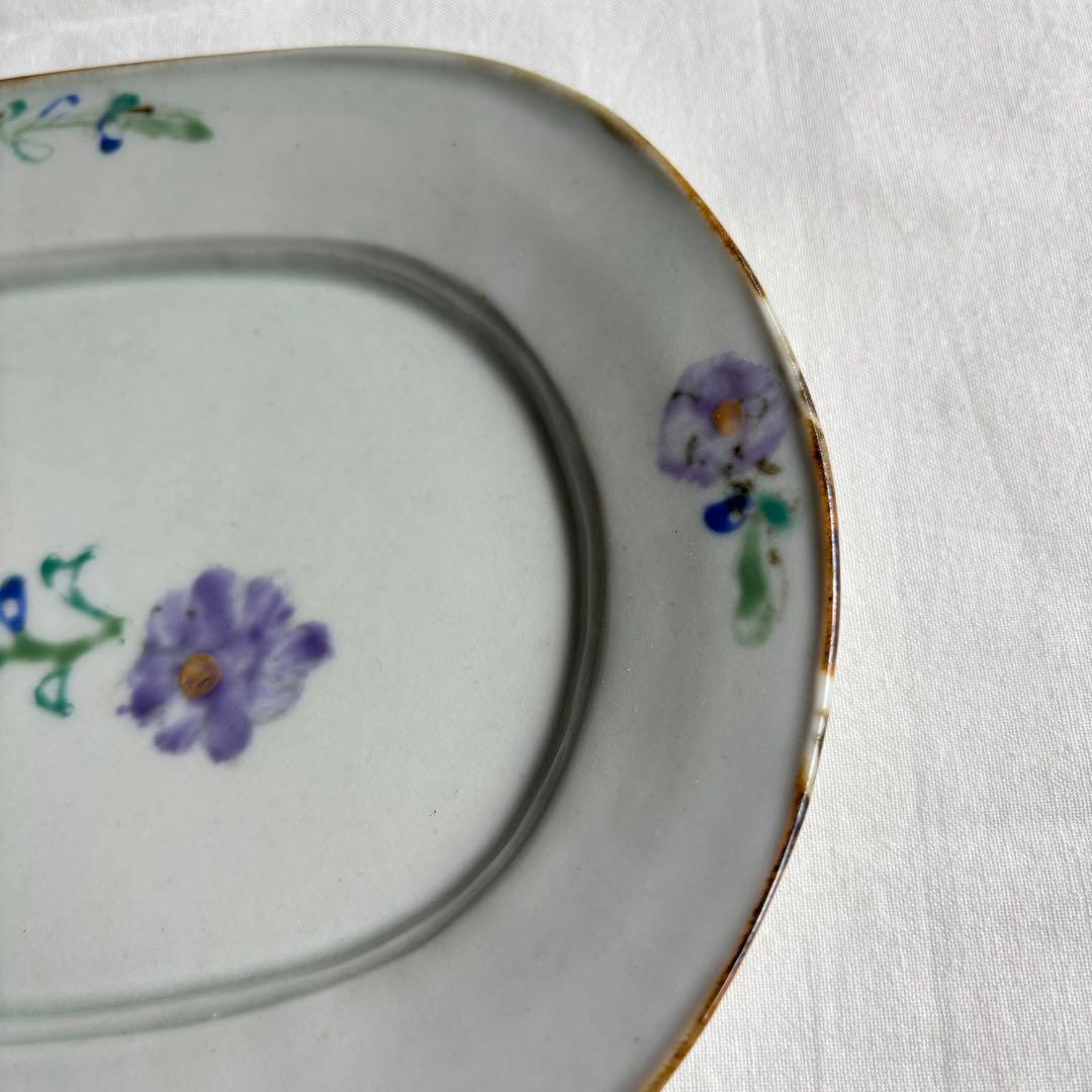 伊藤聡信 色絵 オーバル 皿 楕円 食器 小花柄 - メルカリ