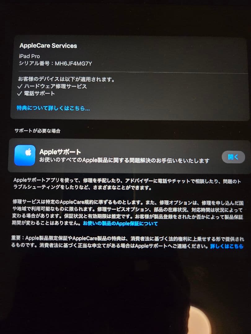 iPad Pro M1 1TB 12.9 　AppleCare　未使用 6万円引