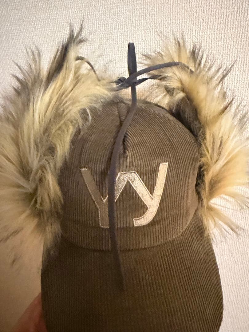 open YV ファー付きキャップ カーキ 楽天市場】[Open Yy]（オープンワイワイ） Faux Fur Corduroy Earflap