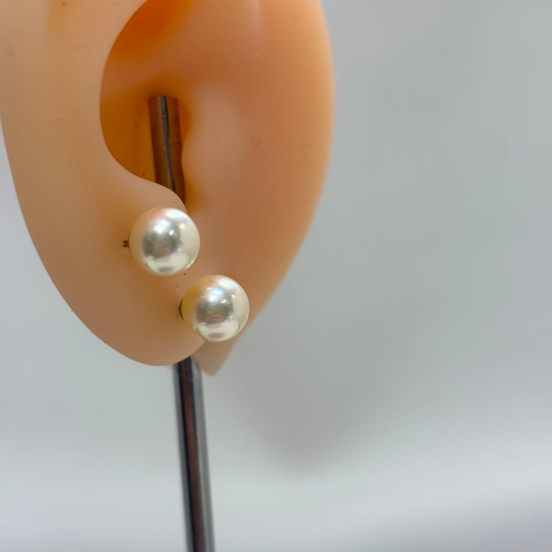 482 パールピアス　あこや真珠　7.0mm サージカルステンレス