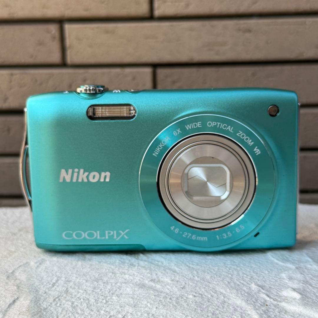 実写美⭕️美品【動作確認済み】Nikon COOLPIX S3300 グリーン
