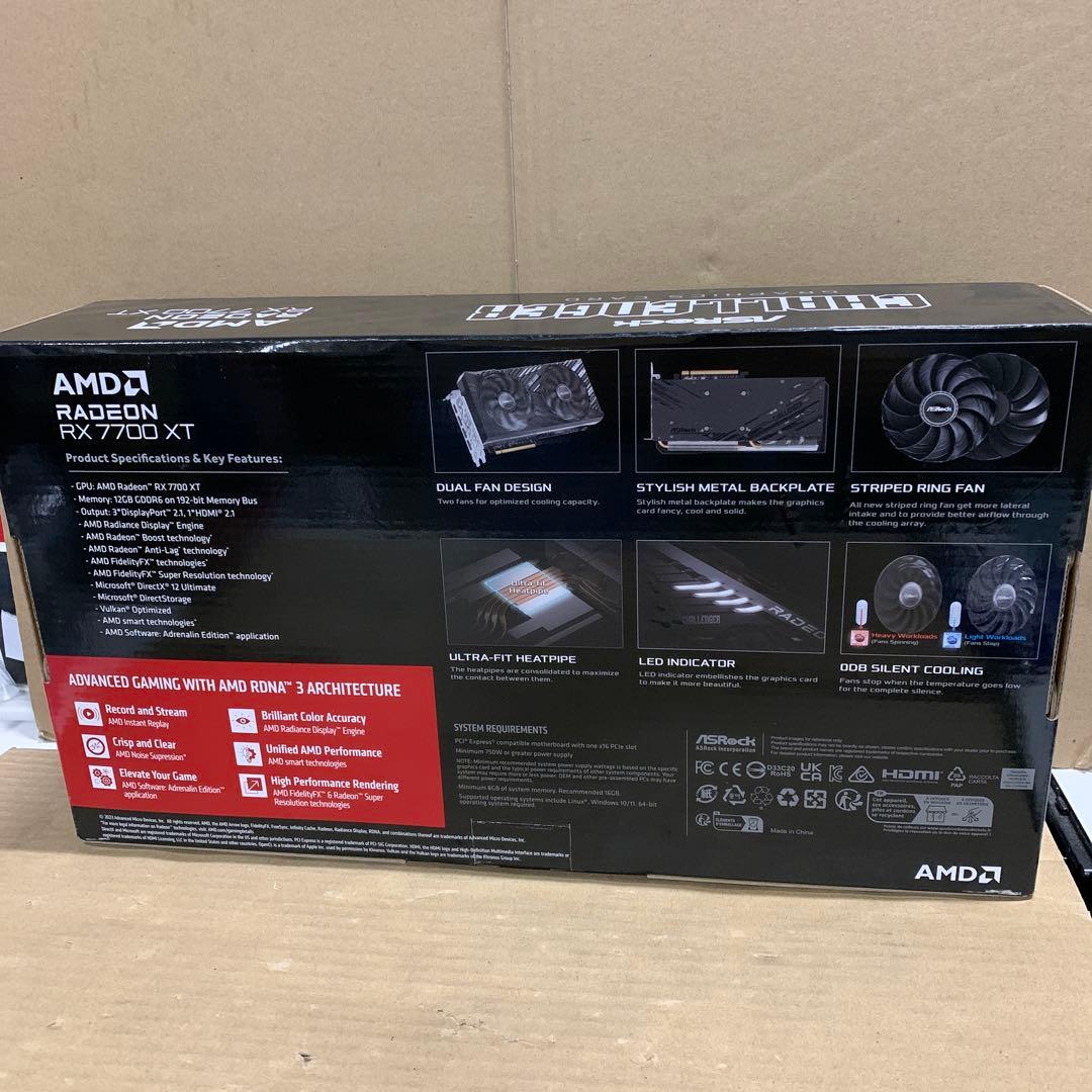 新品　ASRock グラフィックボード　RX 7700 XT 12G OC