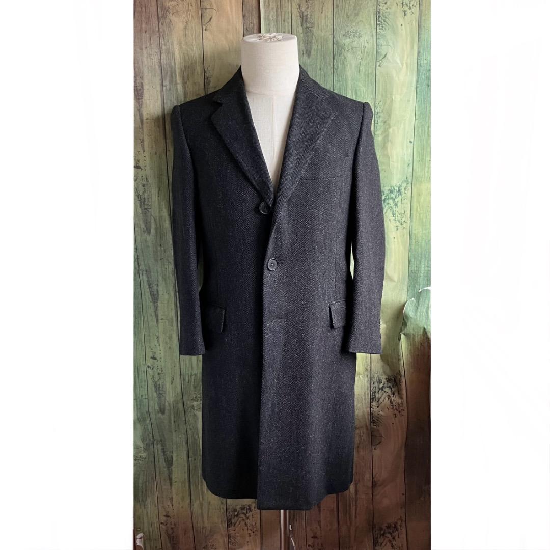 ベルベスト　チェスターコート　44 イタリア製　エストネーション別注　コート 最高峰◇ ベルヴェスト Belvest 別注 カシミヤ混 チェスターコート 44