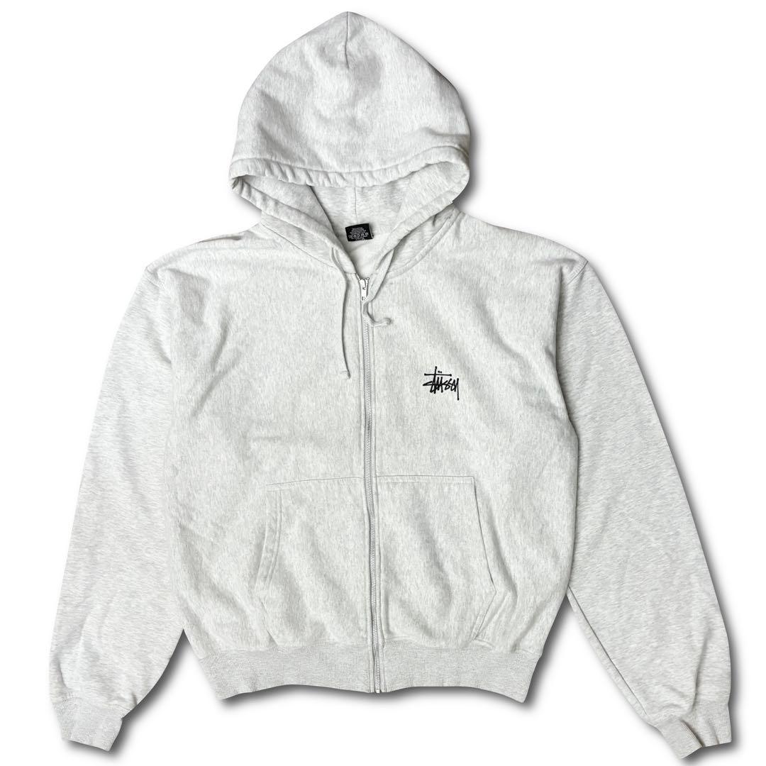 ステューシー ジップアップパーカー XXL グレー - メルカリ