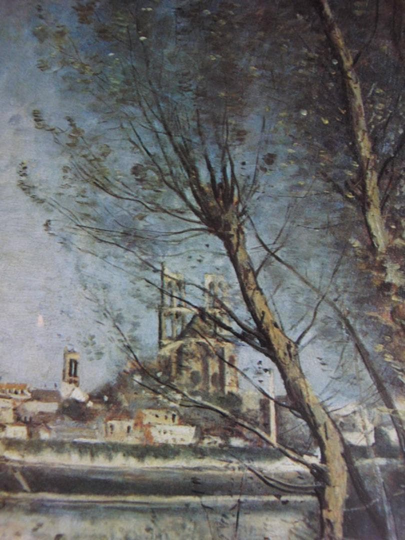 ジャン＝バティスト・カミーユ・コロー、【マント大聖堂】、希少な額装