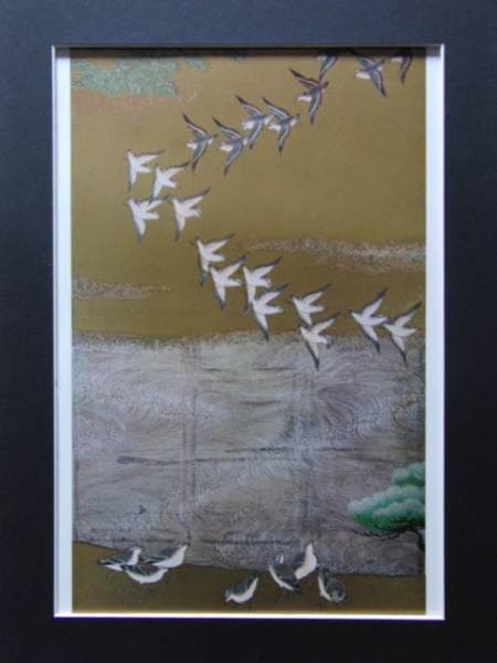 狩野山雪、雪汀水禽図屏風、超希少・大判画集画、新品高級額装付 狩野山雪《雪汀水禽図屏風》算賀に開く隠逸の自由──「奥平俊六