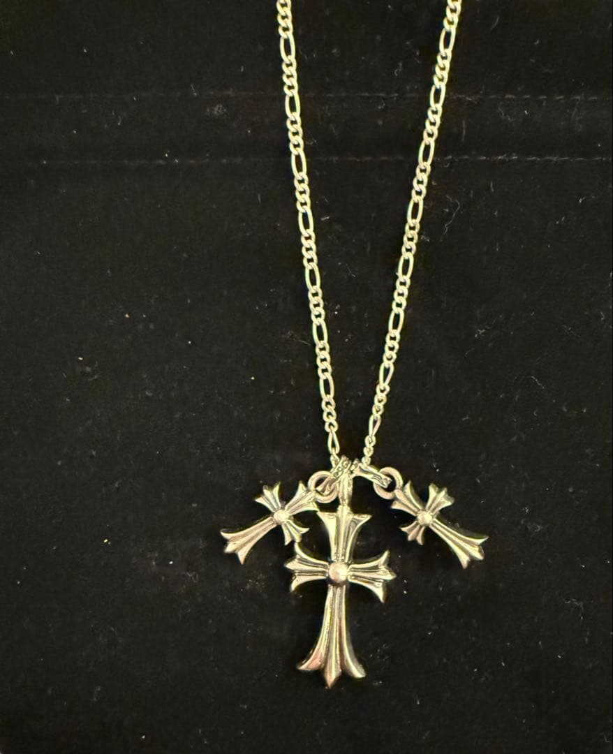 シルバー925クロスモチーフ フィガロネックレス 60cm 19.6g