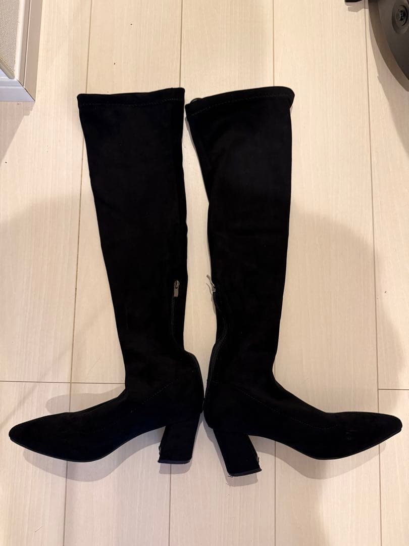 ブラックロングブーツ 23.5cm （CN37） 現在SHEINで完売品！！ - メルカリ