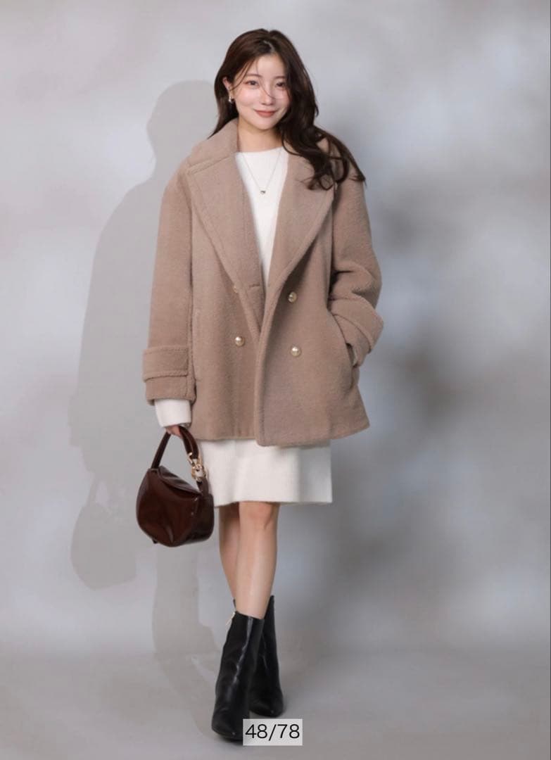 新作♡Apuweiser-riche♡セミコクーンボアPコート♡ - メルカリ