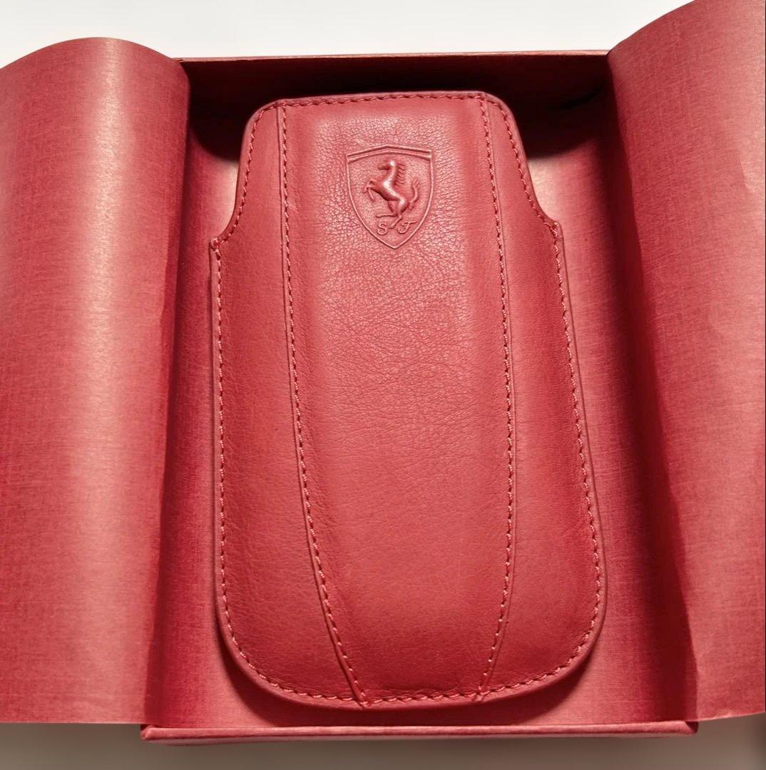 フェラーリ FIクラブ　Phone 3G 3GS 4G 4GS用レッド本革ケース